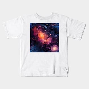 Van Gogh Starry Night Outer Space Pattern 23 Kids T-Shirt